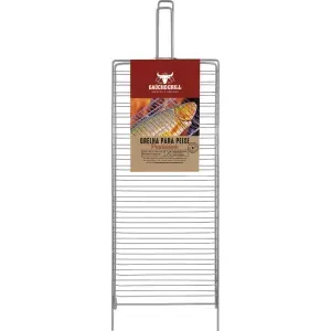 Grelha para Peixe com Trava Cromado 18x33cm Grilazer
