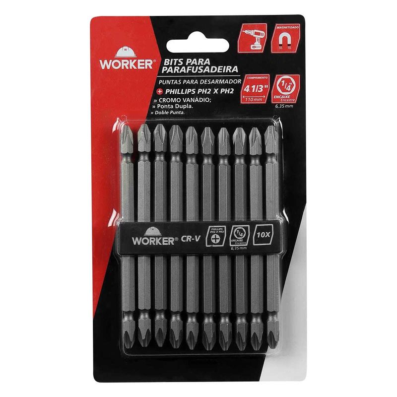 bits-para-parafusadeira-phillips-ph2-413-110mm-worker