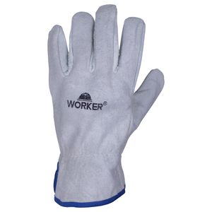 Luva de Segurança Raspa Bovina Modelo Petroleira Tamanho GG 10" Worker