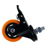 Rodizio-Parafuso-Poliuretano-com-Freio-40mm-Laranja-Worker