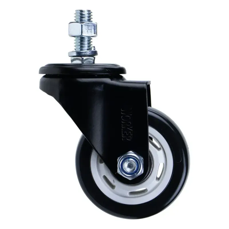 Rodizio-Parafuso-de-Poliuretano-125mm-Preto-Worker