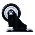 Rodizio-Giratorio-de-Poliuretano-150mm-Preto-Worker