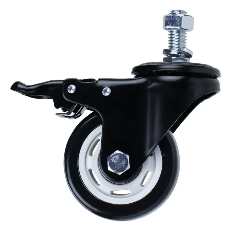 Rodizio-Parafuso-com-Freio-Poliuretano-150mm-Preto-Worker