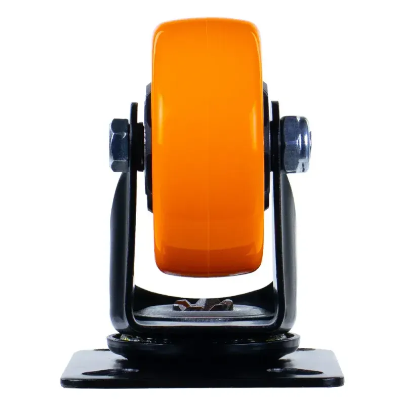 Rodizio-Giratorio-Poliuretano-75mm-Laranja-Worker