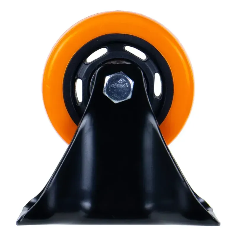Rodizio-Fixo-Poliuretano-75mm-Laranja-Worker
