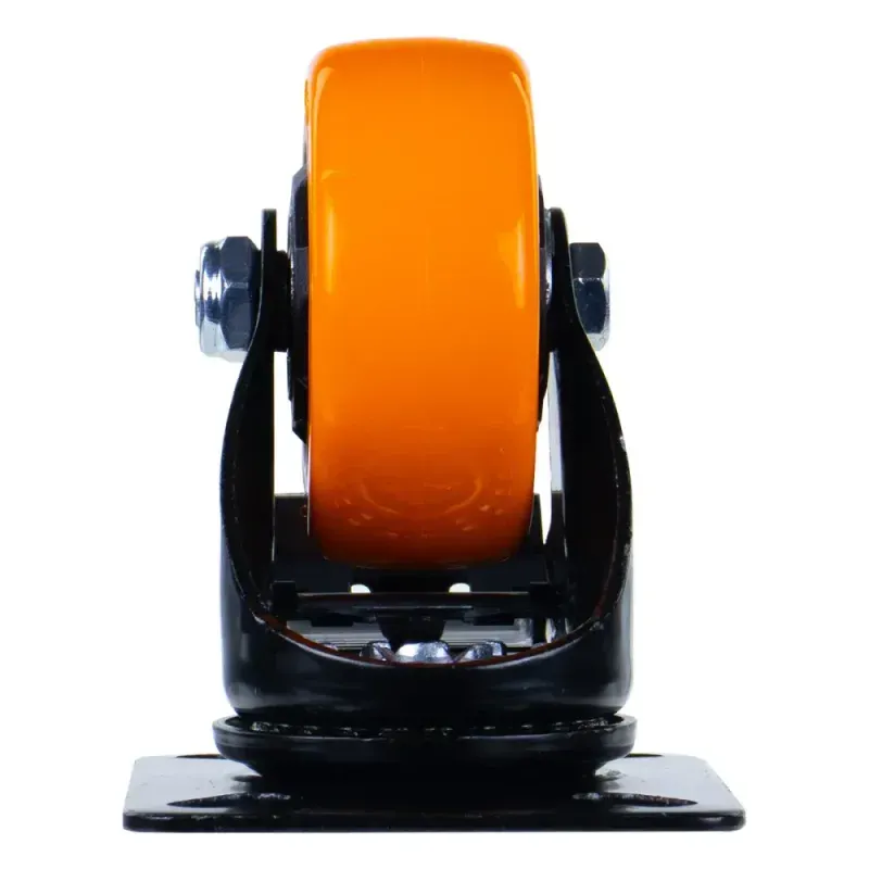 Rodizio-Giratorio-Poliuretano-com-Freio-75mm-Laranja-Worker