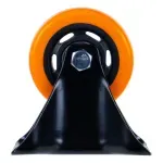 Rodizio-Fixo-Poliuretano-100mm-Laranja-Worker