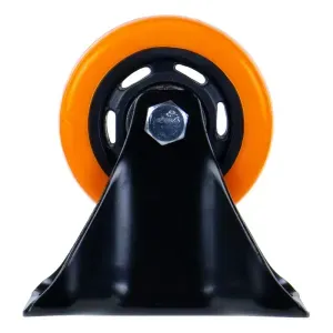 Rodízio Fixo Poliuretano 100mm Laranja Worker