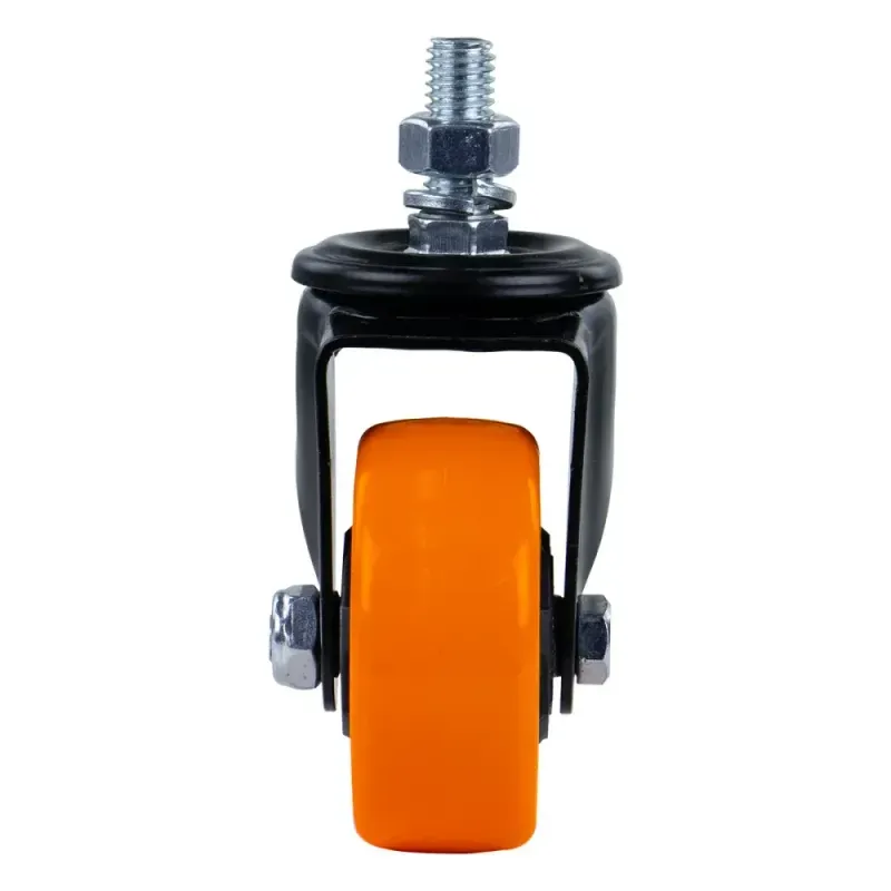 Rodizio-Parafuso-Poliuretano-100mm-Laranja-Worker