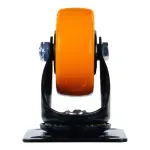 Rodizio-Giratorio-Poliuretano-125mm-Laranja-Worker
