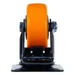Rodizio-Giratorio-Poliuretano-com-Freio-125mm-Laranja-Worker