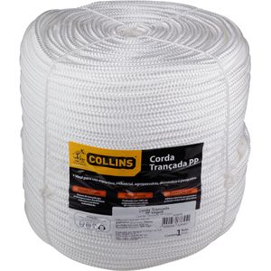 Corda Trançada Polipropileno Virgem 10X220M Rolo Collins