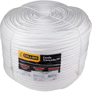 Corda Trançada Nat Polipropileno Virgem 12X220M Rolo Collins