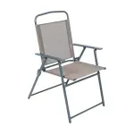Conjunto-Marrom-para-Jardim-Mesa-Tampo-de-Vidro-Cadeiras-e-Ombrelone-Kala