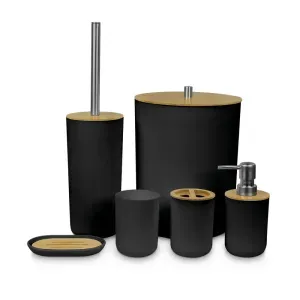 Kit Acessórios para Banheiro 6 Peças Preta KALA