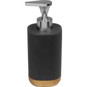 Dispenser para Sabonete Líquido Redondo Madeira Preto Kala