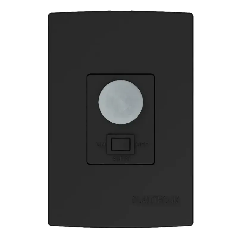 Sensor-de-Presenca-Multifuncional-Preto-de-Embutir-Qualitronix
