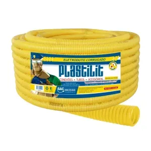 Eletroduto Corrugado Amarelo 20mmX50M Plastilit