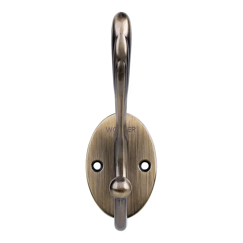 Gancho-de-Parede-Duplo-Aluminio---Cor-Latao-Antigo-Worker
