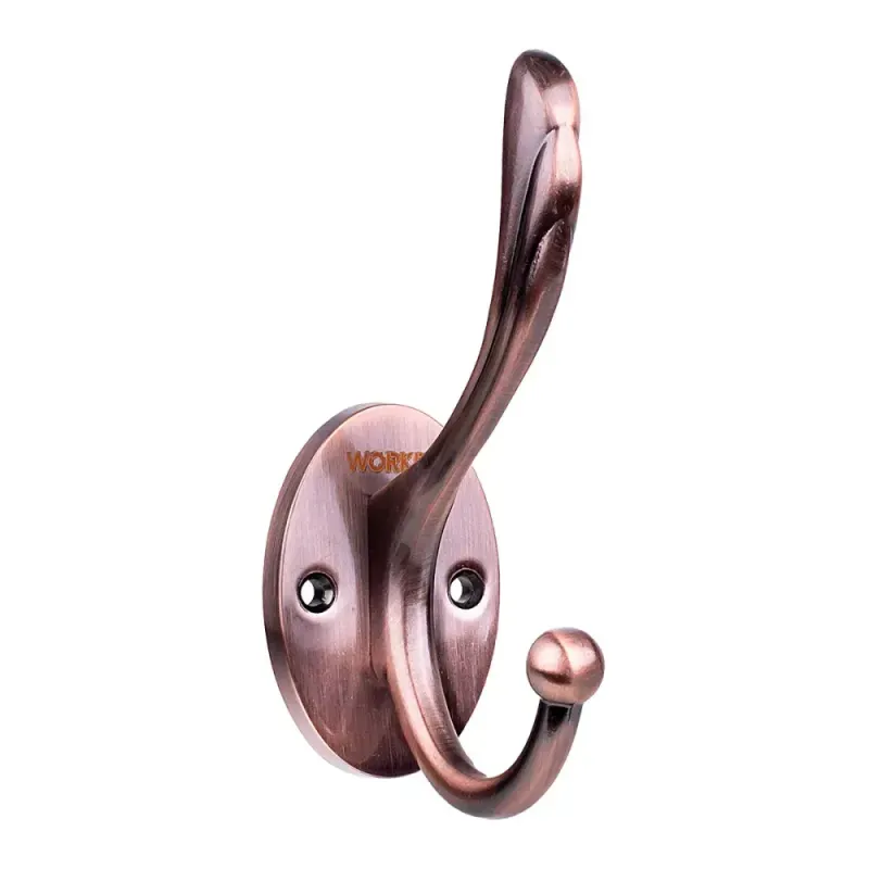 Gancho-de-Parede-Duplo-Aluminio---Cor-Cobre-Antigo-Worker