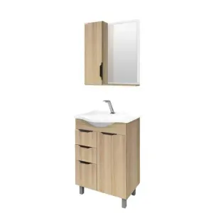Gabinete Crystal com Pés - 60 carvalho Fabribam