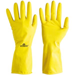 Luva de Latex WK46 Silver 8" Amarela Worker