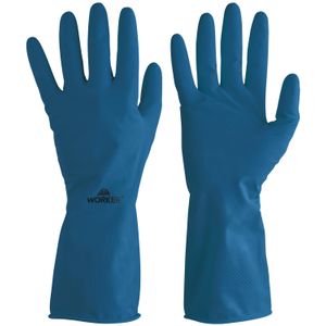 Luva de Latex WK46 Silver 8" Azul Worker