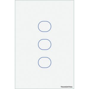 Interruptor Touch Smart Branco com 3 Canais TRAMONTINA