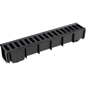 Grelha Plástico 09x50 com Porta Grelha Preto Liege