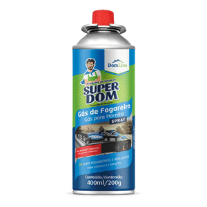Gás Fogareiro 400ml/200g Superdom