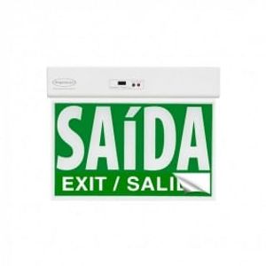 Placa Saída Emergência 30LM 5LED Dupla Face