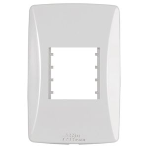Placa 4X2 2 Postos Horizontal Branca MECTRONIC