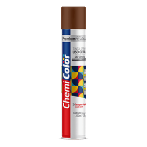 Tinta Spray Uso Geral 250ml/120g Marrom Chemicolor