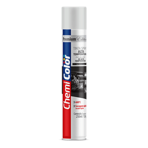 Tinta Spray Alta Temperatura 250ml/120g Branco Fosco CHEMICOLOR
