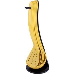 Kit de Cozinha 06 Peças com Suporte Amarelo Kala