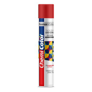 Tinta Spray Uso Geral 250ml/120g Vermelho CHEMICOLOR
