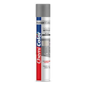 Tinta Spray Metálica 250ml/120g Prata CHEMICOLOR