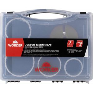 Jogo Serrra Copo 7 Peças Tungstenio Worker