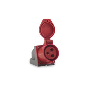 Tomada Sobrepor 3P+T 16A 380/415V Vermelha Soprano