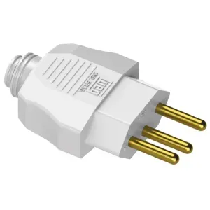 Plugue Macho com 3 Pinos 10A Branco com 120 Unidades Weg